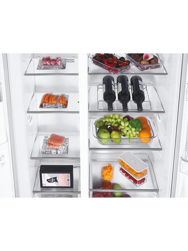Hoover HOSR-5918EIXK-1 American style fridge freezer with plumbed water & ice dispenser - Inox - Image 4